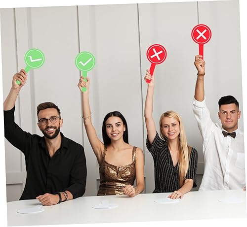 Miniatura 4 de BESTOYARD 6 piezas de accesorios de palas de oferta Tabletas de respuesta sí o no paletas borrables Pizarra blanca portátil Mini pizarras blancas