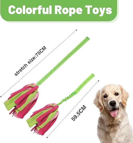 Miniatura 2 de Juguetes interactivos para perros, juguetes de cuerda para perros para masticadores agresivos, juguetes resistentes para perros de tira y afloja,