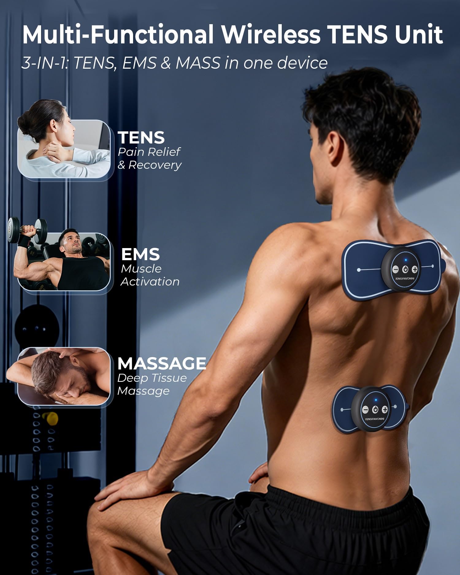 Wireless TENS Unit - Pain Relief & Muscle Stimulator -2 Wireless TENS Unit - Pain Relief & Muscle Stimulator -2