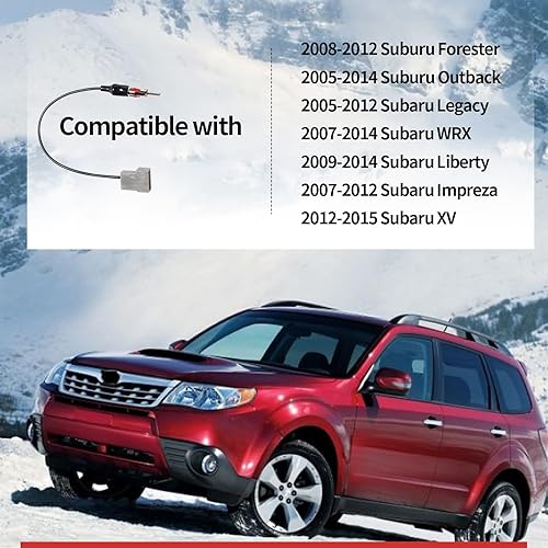 Miniatura 5 de RED WOLF Adaptador de antena estéreo para Subaru para Subaru 2005-2014 Forester Outback Impreza Legacy