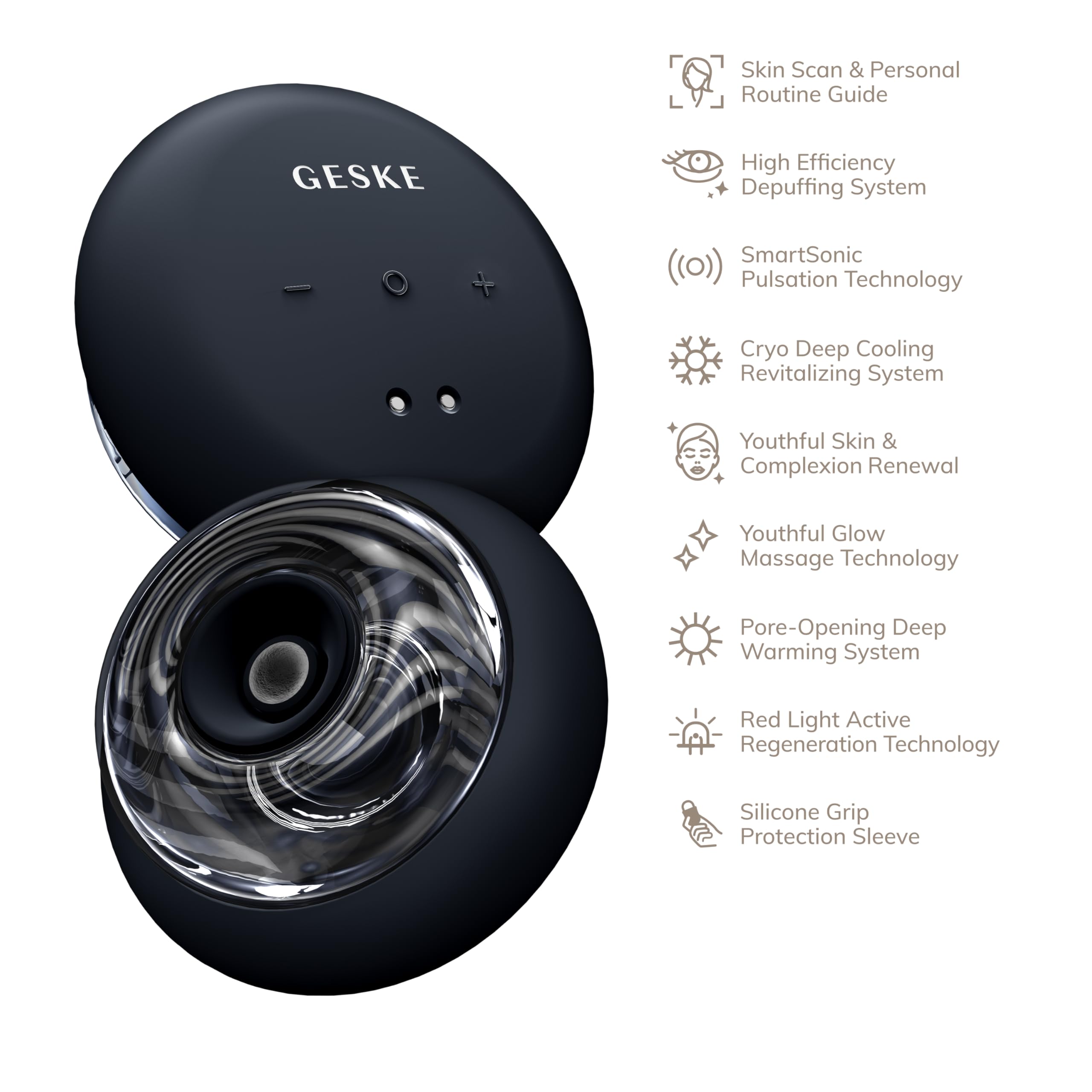 Sonic Cool & Warm Face & Body Massager | 9 in 1 | Masażer elektryczny | Twarz i ciało | Chłodzenie i ogrzewanie bez baterii | Ujędrnia, relaksuje i zmniejsza obrzęki | SmartSonic Pulsations