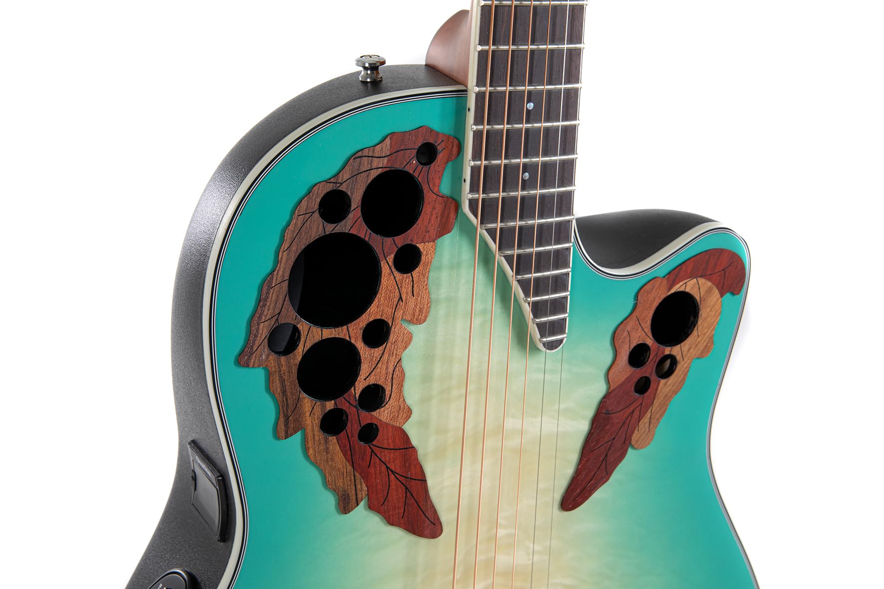 OVATION E-Akustikgitarre Celebrity Elite Plus CE44X Mid Cutaway - Edelholzdecke - Mid-depth Lyrachord Body - Mintburst - CE44X-9B-G