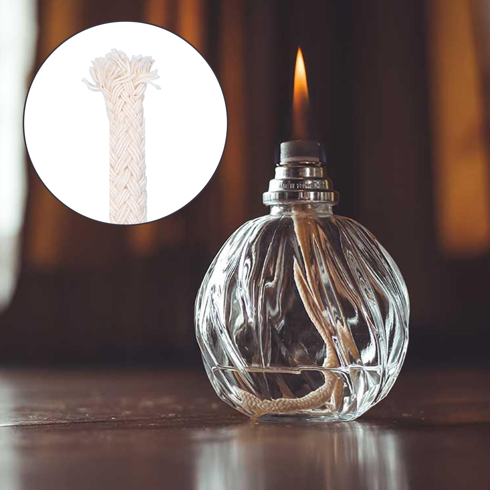 Ceeyoll Alkohollampendocht 40 Stück | Baumwoll-Docht Für Öllampen & Kerzen | 15cm Länge (6mm/8mm)