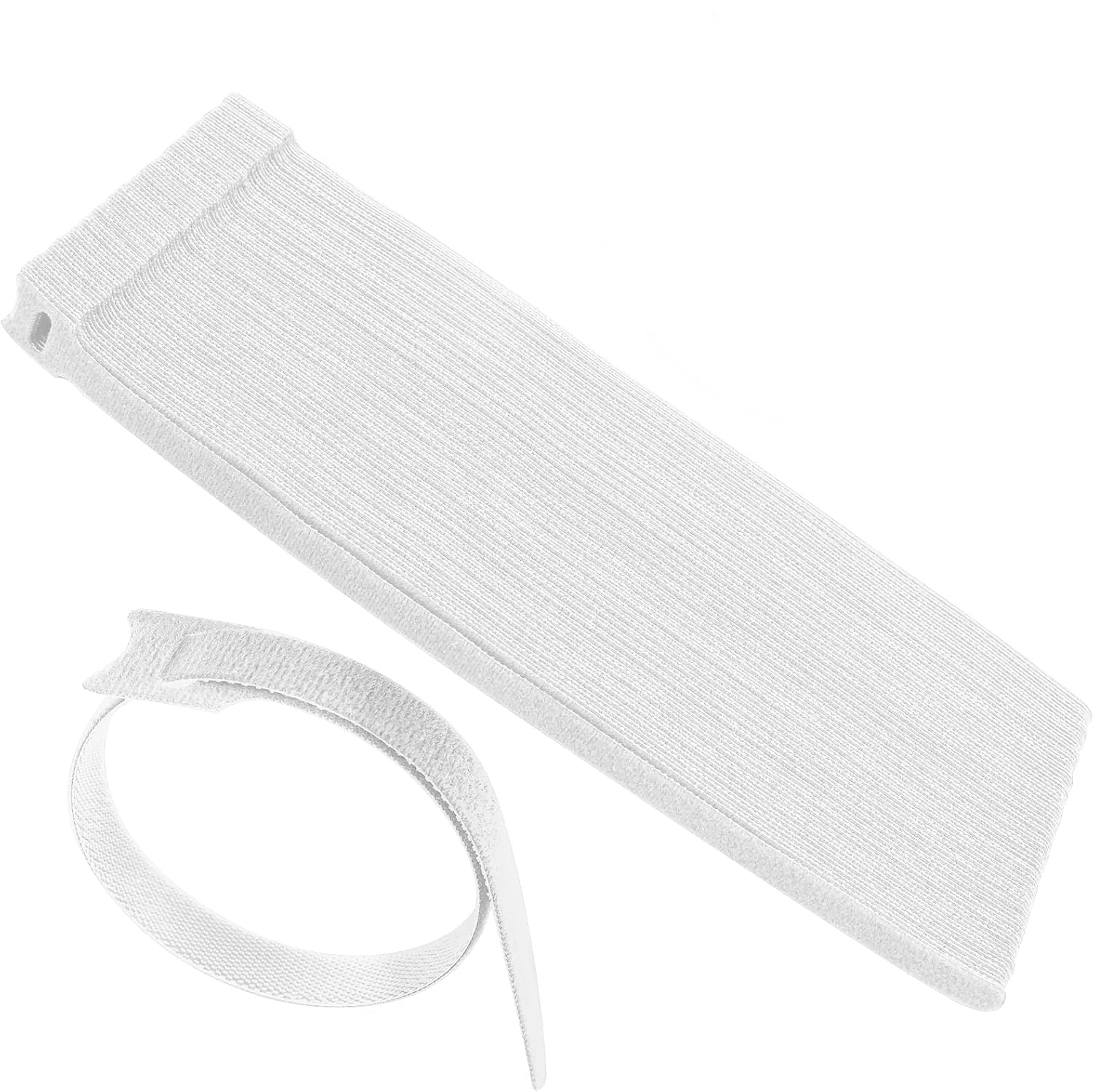 80Pcs Christmas Garland Ties,White Hook and Loop Adjustable Holiday Decoration Ties Reusable Nylon Garden Plant Cable Strap for Wreath Garland Making Xmas Tree Door Banister Stairway Decoration