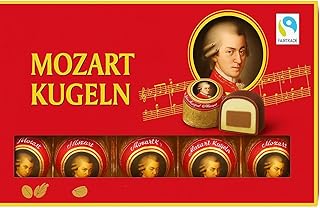 Mozart Balls Marzipan Candy – Marzipan Cream Pralines – Premium Milk & Dark Chocolate Covered – 10 Piece Gift Box