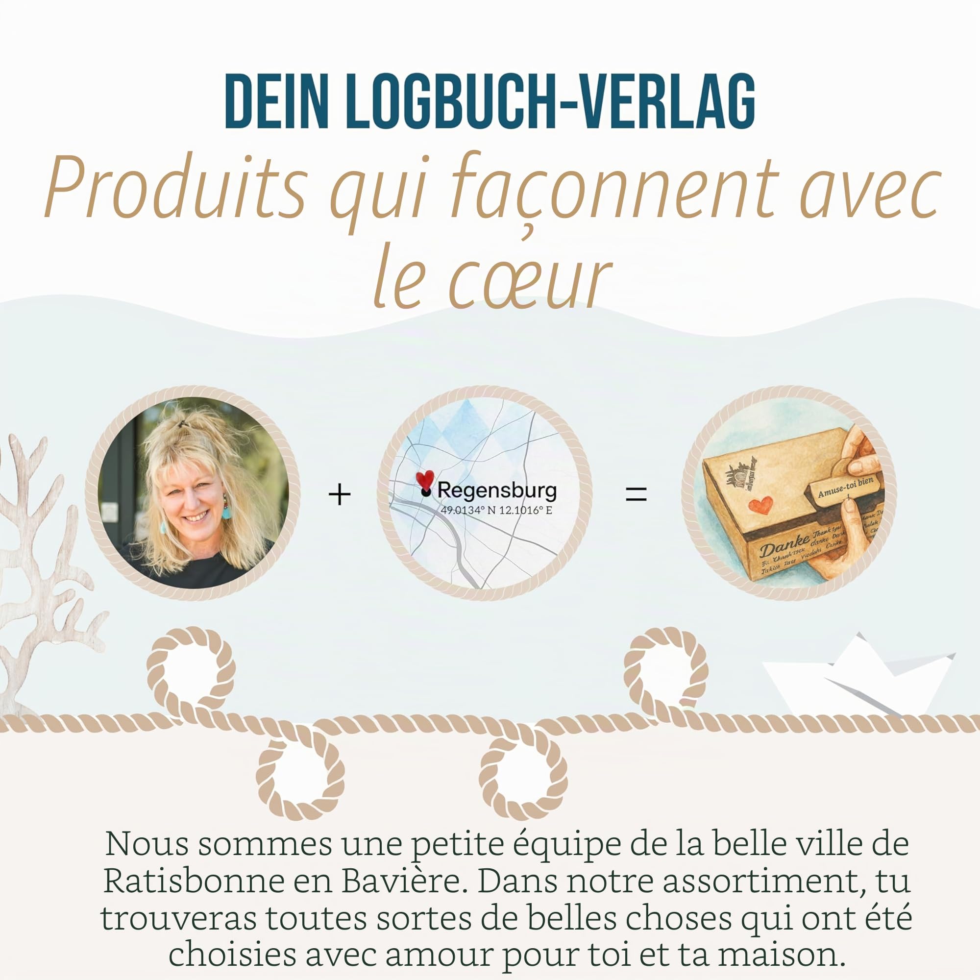 Logbuch-Verlag Nativité avec 12 Figurines de crèche enfantines dorées Blanches – Set de crèche de Noël à Poser 7,5 cm