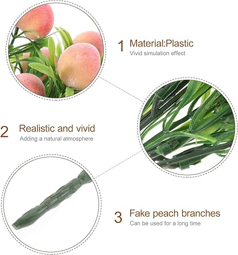 Miniatura 7 de VOSAREA Ramo artificial de 2 piezas para decoración del hogar, ramas artificiales, arreglos florales, floreros, decoración del hogar, decoración del