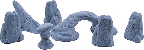 Elven Rock Formations - Terreno inmersivo para juegos de rol de mesa y juegos de guerra, ideal para miniaturas de 1.102 in