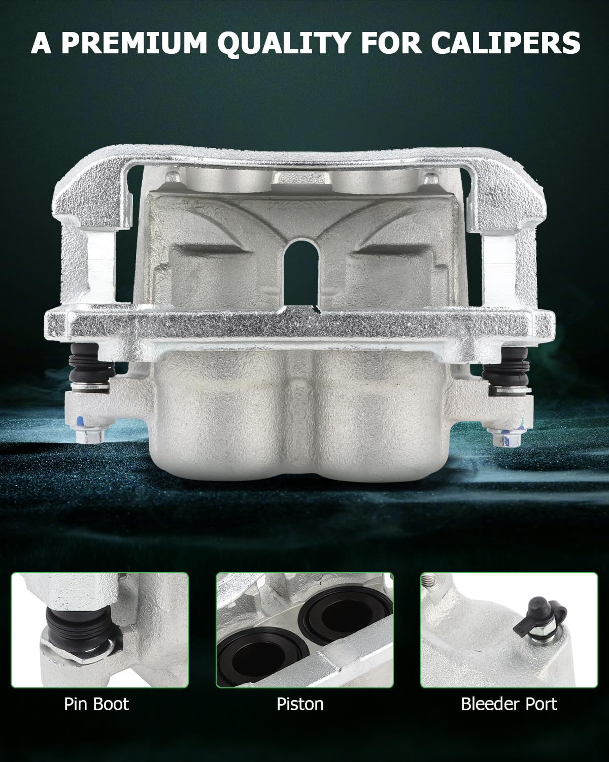 SCITOO Front Left+Right Brake Calipers With Bracket 18-B4974 18-B4975 Compatible For Ford For F-150 2005-2009 For Lincoln Mark LT 2006-2008