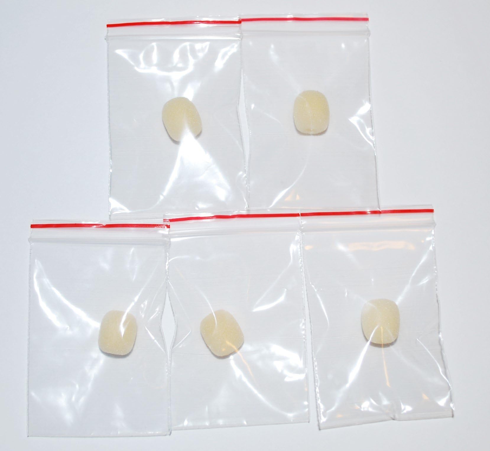 5 PCS Mini Beige Foam Windscreen Windshield for Headset Lapel Microphones