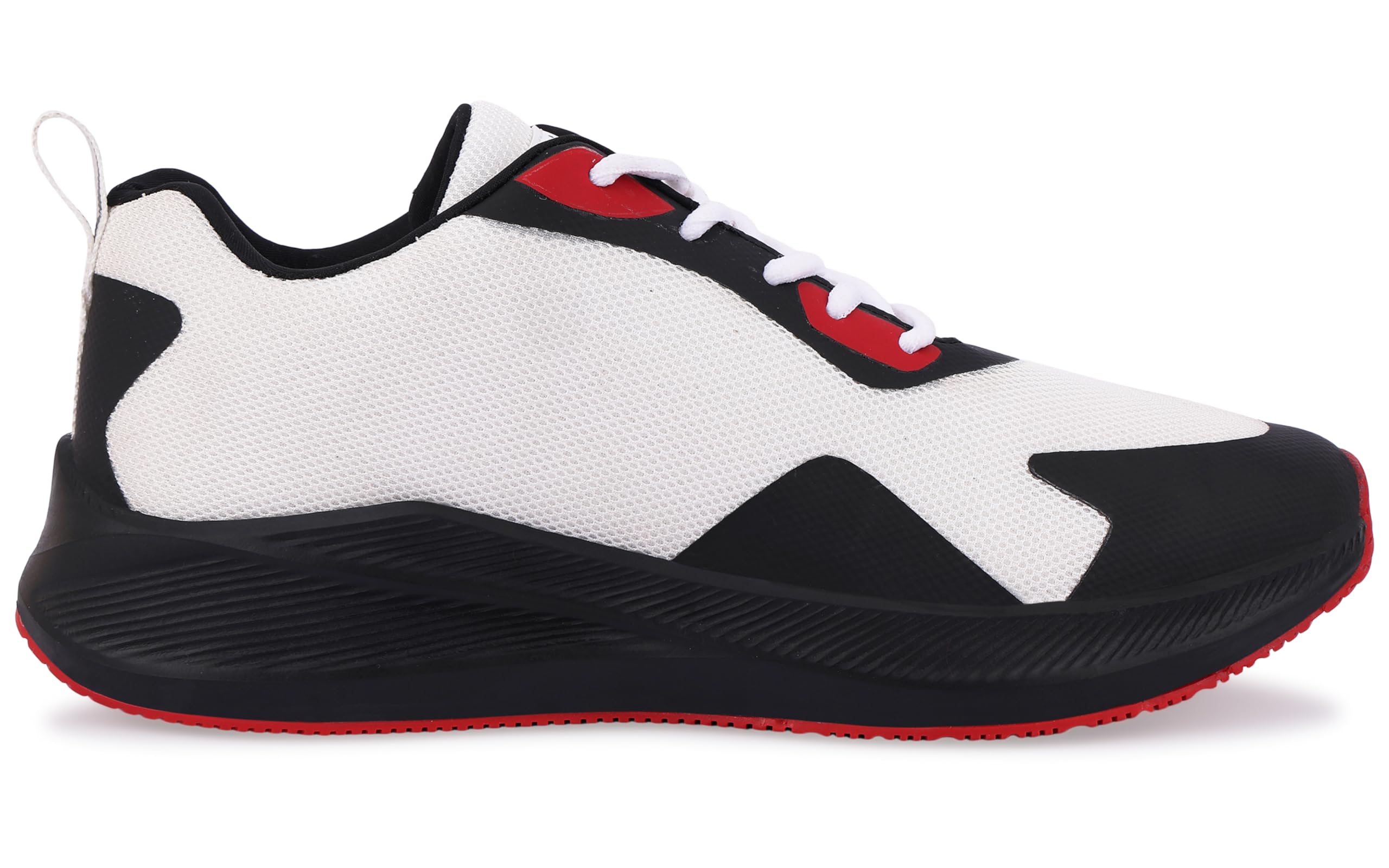 KOBURG Vibe Sports Shoes for Men | Comfortable TPR & EVA Sole | Stylish Lace-Up Sports White Black 1