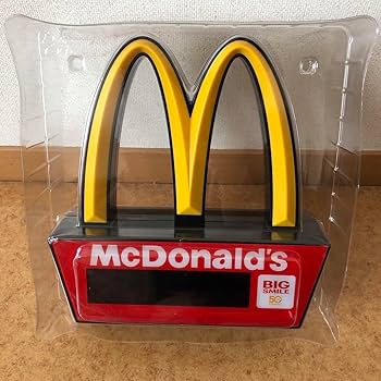 【非売品】マクドナルドゴールデンアーチLEDクロック　50周年　マック　新品 Amazon.co.jp: マクドナルド ゴールデンアーチLEDクロック
