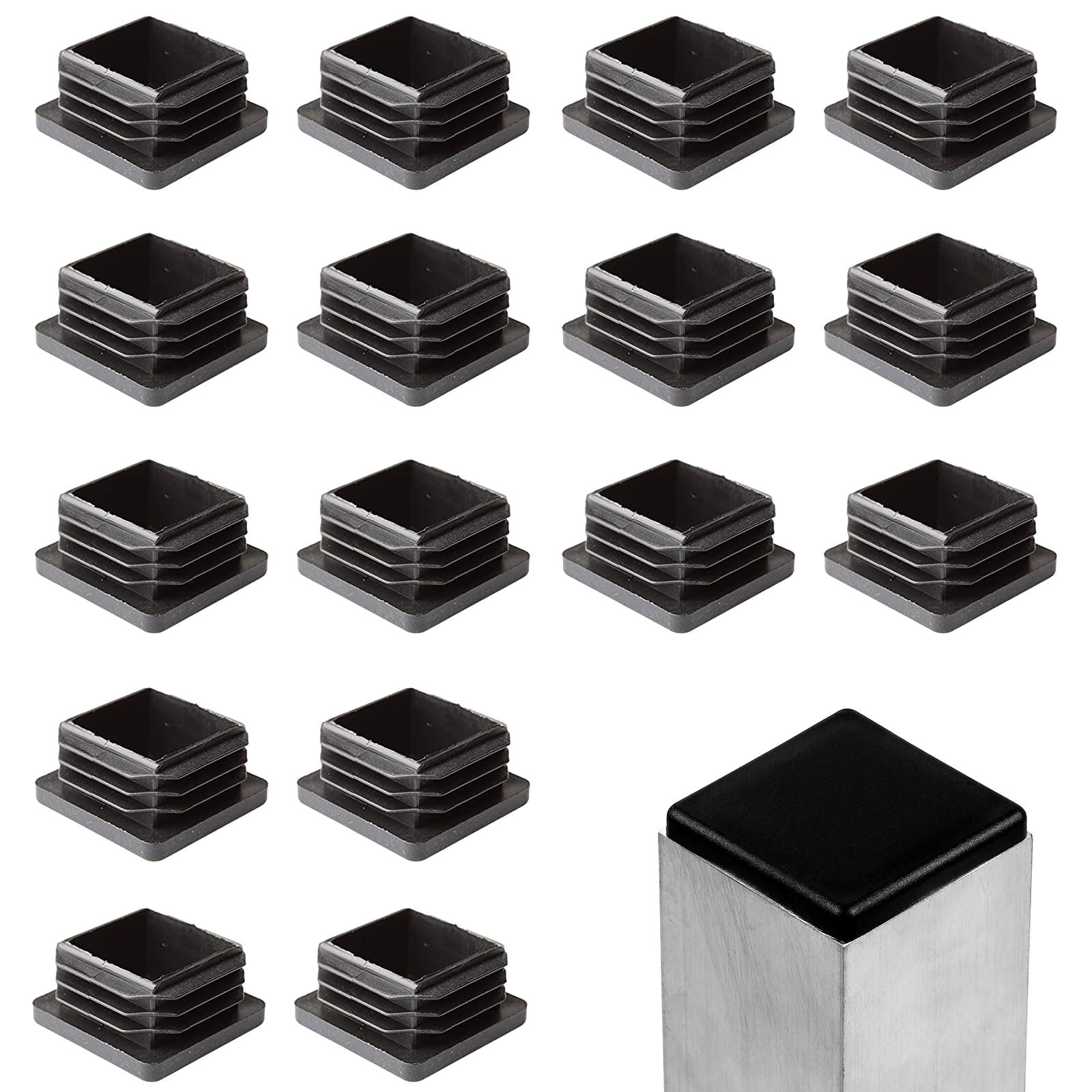 20 Tappi Per Tubi Quadrati 30x30mm - In Polietilene Per Sedie, Recinzioni, Mobili - Foto 11