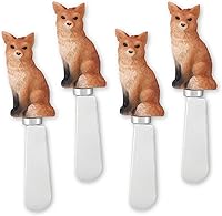 Vista 7 de Supreme Housewares Esparcidores de queso de rana, asas de resina pintadas a mano con cuchillas de acero inoxidable para untar queso crema