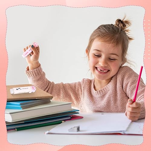 Miniatura 7 de Amaxiu 4 piezas de suministros escolares kawaii de pata de gato, 2 borradores de patas de gato y 2 sacapuntas de pata de gato retráctiles borradores