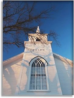 Bathroom Wall Art Decor Bathroom Pictures for Wall Artwork Salem Church Framed Canvas Wall Art for Bedroom Dining Room Farmhouse 16"x20"