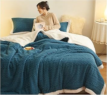 新作人気モデル 二重層冬厚い ふわふわスローブランケット 布団/毛布