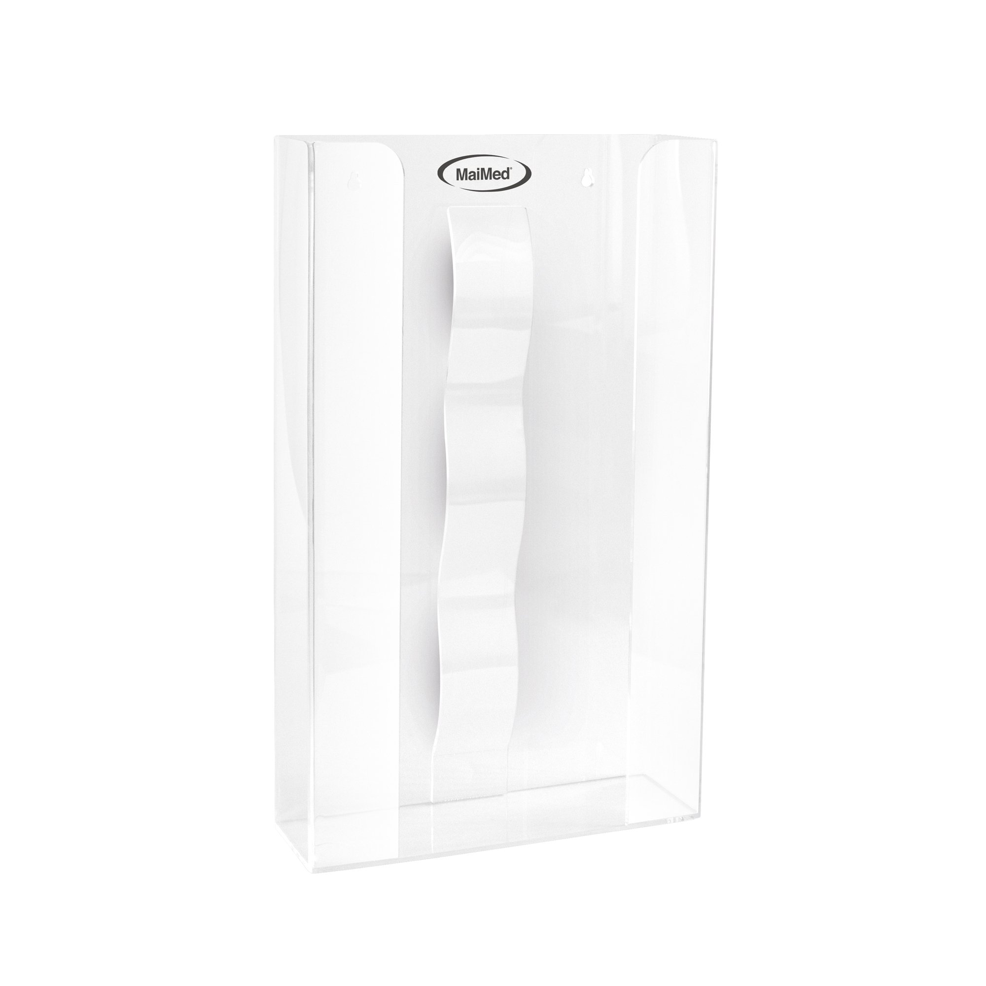 MaiMed Handschuhspender Acryl mit Feder, Größe:3-fach. 246 x 81 x 410 mm