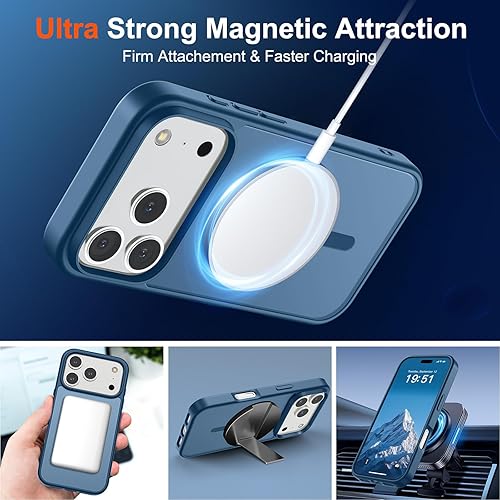 Miniatura 981 de SUPFINE Funda magnética para iPhone 11 (compatible con MagSafe) (protección contra caídas de grado militar), translúcida mate a prueba de golpes