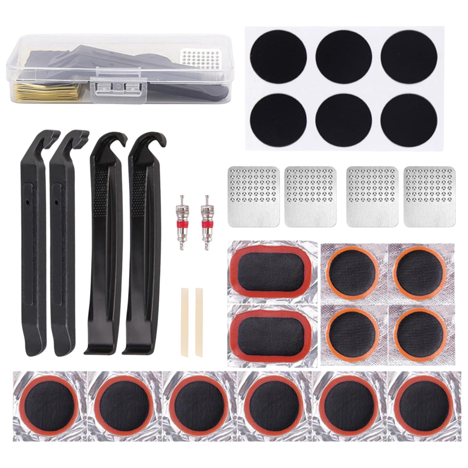 YiZYiF Bicycle Inner Tube Puncture Patch Kits Bike Tire Repair Kit for Biking Family Helmet Accessory Set E One Size