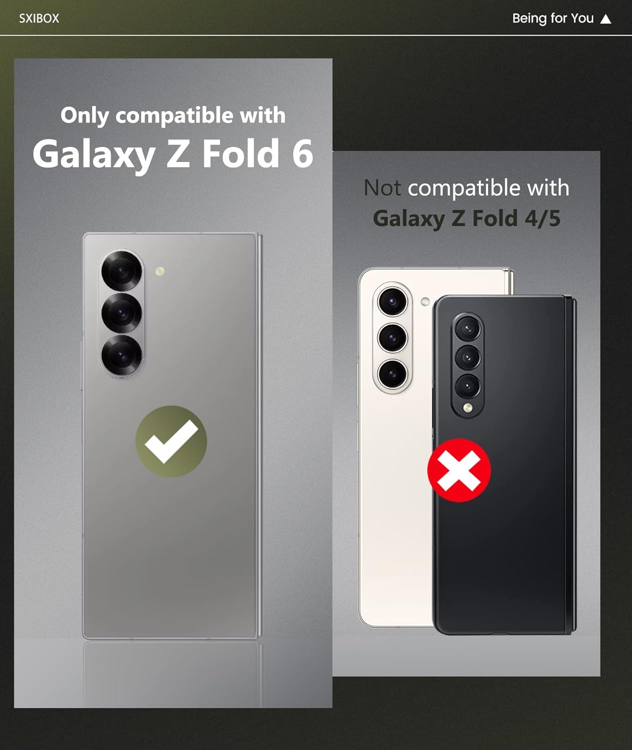 for Galaxy Z Fold 6 Case with Card Holder & Kickstand & Hinge Protection & Sliding Lens Cover, Built-in Screen Protector, Rugged Wallet Phone Cover Case for Samsung Z Fold 6 5G 2024, Black