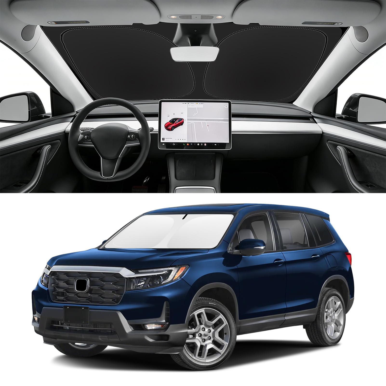 Custom Fit Windshield Sun Shade for Honda Passport 2016-2026