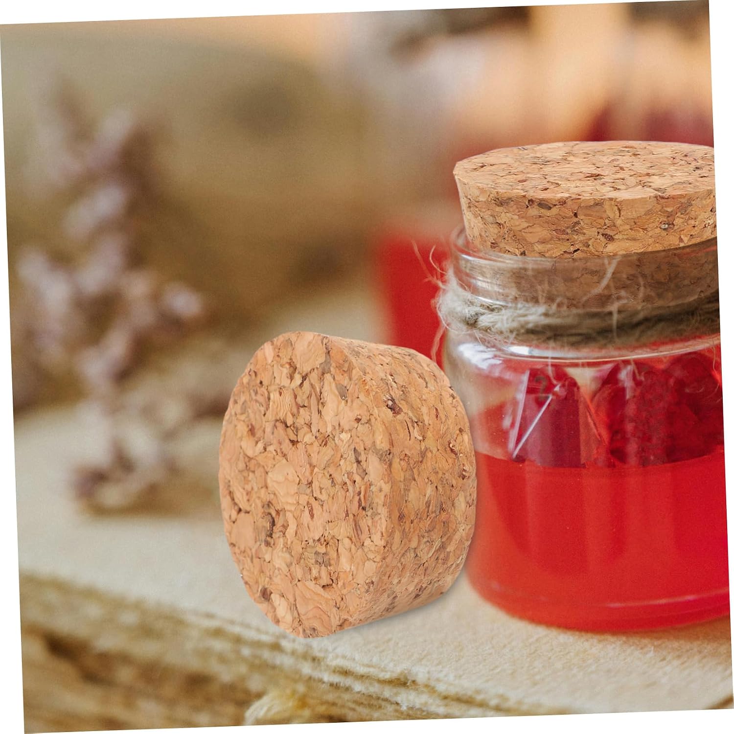 Wooden Tapered Cork Plugs 20pcs Leakproof for Wine Bottles