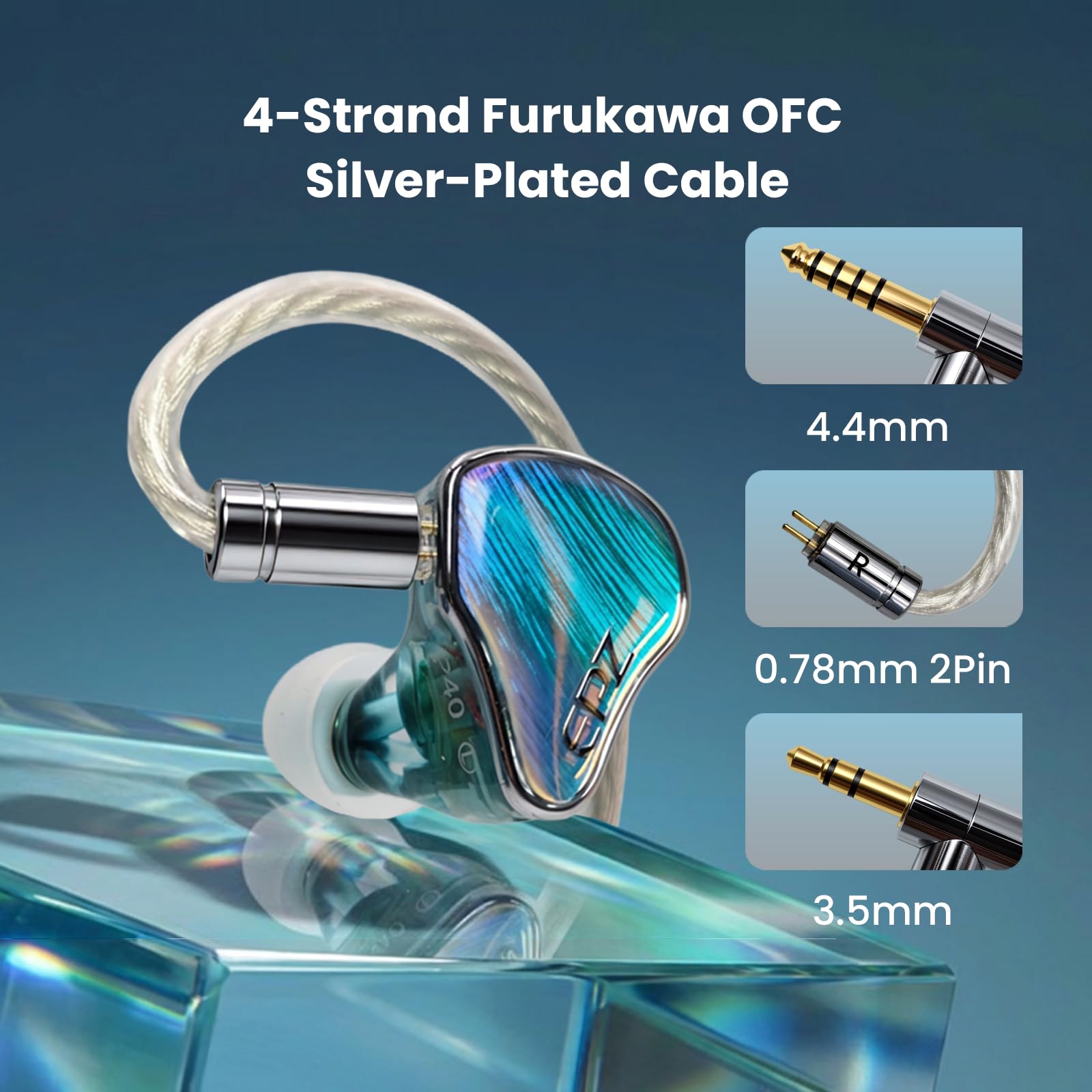 EPZ P40 in Ear Monitor Hi-Fi Earbuds 2DD+1Planar+1PZT Ceramic