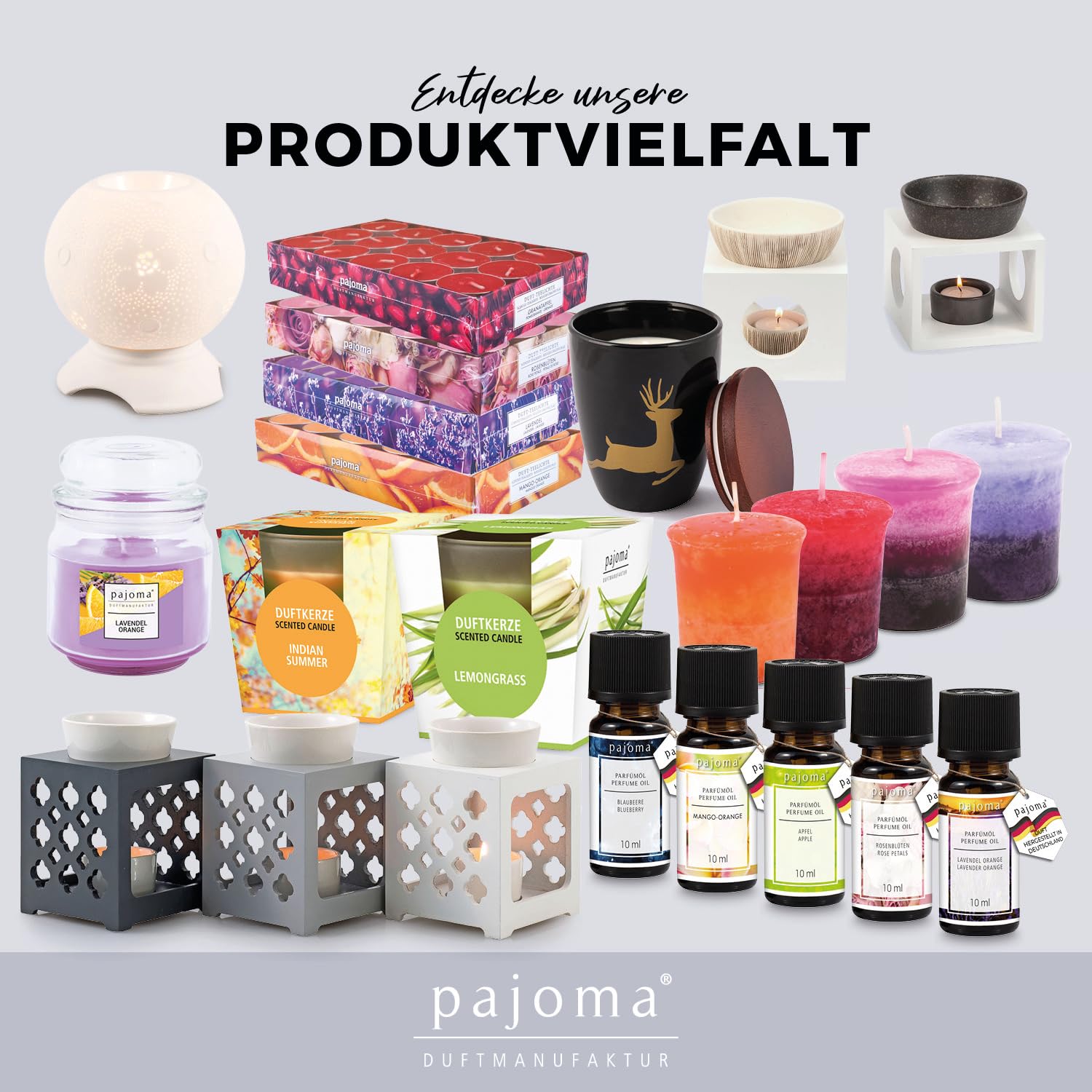 pajoma Teelichthalter aus Glas 24er Set - Kerzengläser Ø10 cm x H10 cm - Transparentes Windlicht Glas - Glass Tea Light Holders - Teelichtgläser & Gläser für Kerzen
