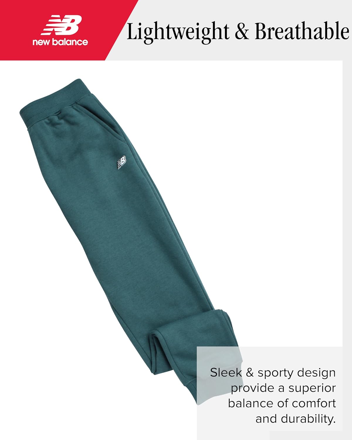 New Balance Boys Sweatpants - Active Performance Fleece Boys Joggers with Drawstring Waist - Athletic Pants for Kids (8-20) - Image 5