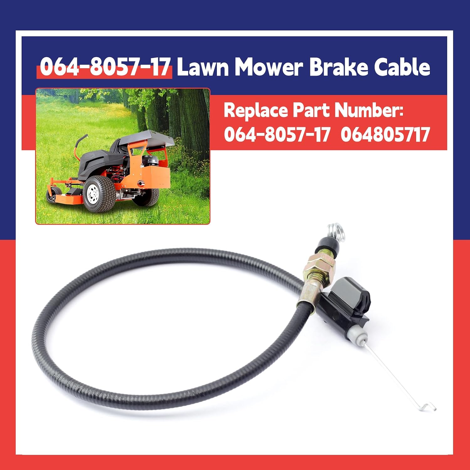 064-8057-17 Lawn Mower Brake Cable Replacement for Bad Boy Magnum MZ & MZ 2017 2018 2019 2020 2021 2022 2023 2024 Replace 064805717
