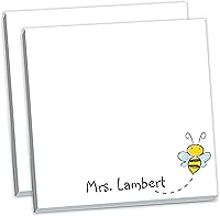 Vista 1 de Honey Bee - Notas adhesivas personalizadas/ Bloc de notas adhesivas de 3 x 3, diseño de abeja divertida, personalizable, nombre personalizado