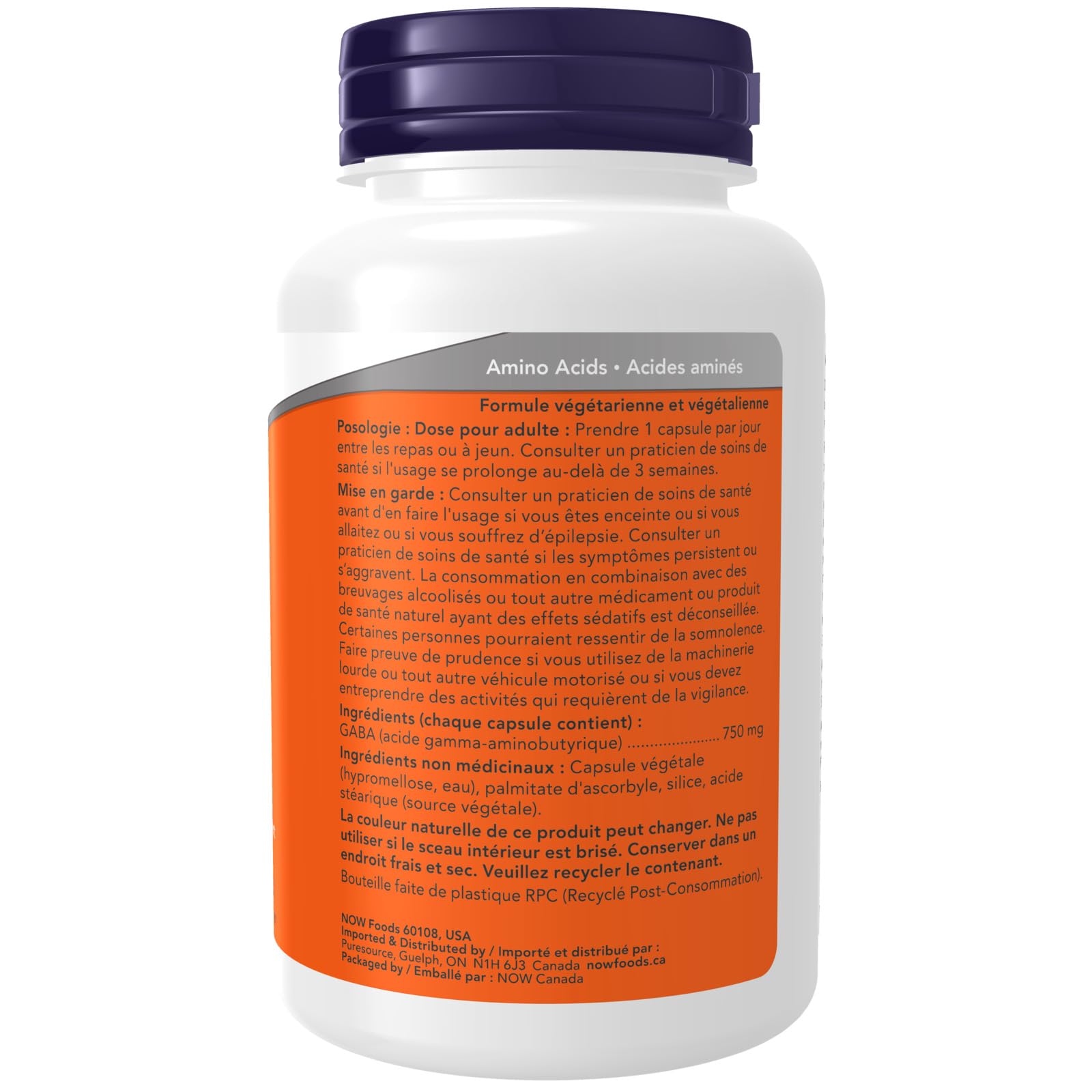 Now GABA Extra Strength 750mg 100vcap : Amazon.in: Health