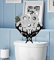 Vista 5 de Black Antler - Soporte de papel higiénico de metal, organizador de papel higiénico decorativo de metal para baños, capacidad para 8 rollos