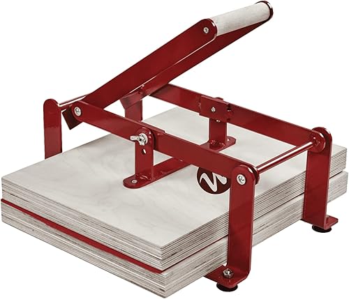 Miniatura 6 de WoodLinoPress Prensa de impresión de bloques de lino a mano, prensa de linóleo, rojo-a3