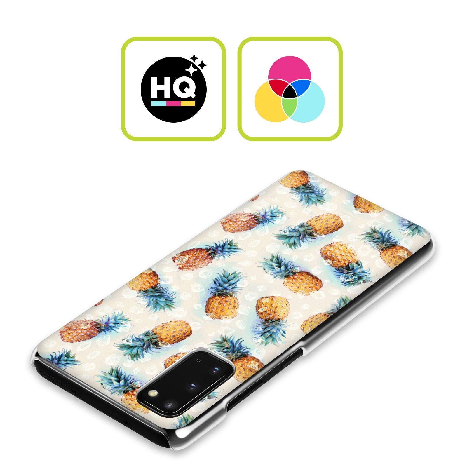 Head Case Designs Officially Licensed Micklyn Le Feuvre Pineapples and Crystals Patterns Hard Back Case Compatible with Samsung Galaxy S23+ 5G