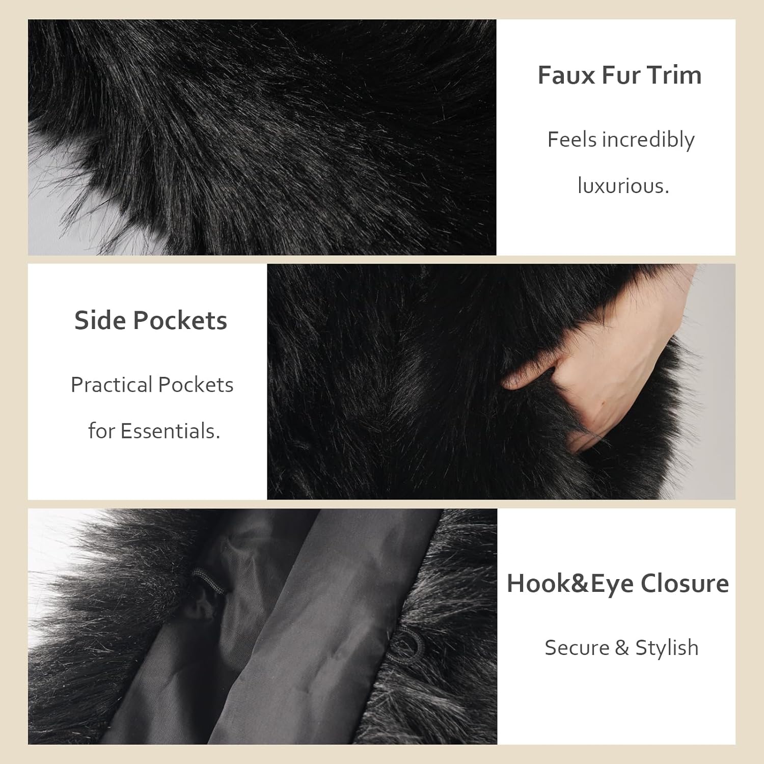 ELFJOY Luxury Faux Fur Shawl for Women Winter Fur Coat Wedding Party Fur Stole Wraps for Evening Dresses - Image 5