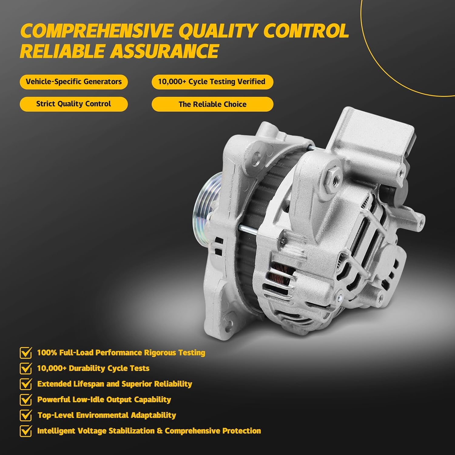 11176N 31100-RNA-A01 Alternator 1.8L for Honda Civic L4 1.8L 2006 2007 2008 2009 2010 2011, Replace 31100RNAA01 400-48050 3611176 40048050 AHGA67 A80249 31100RNAA012M2 90273306 A2TC1391