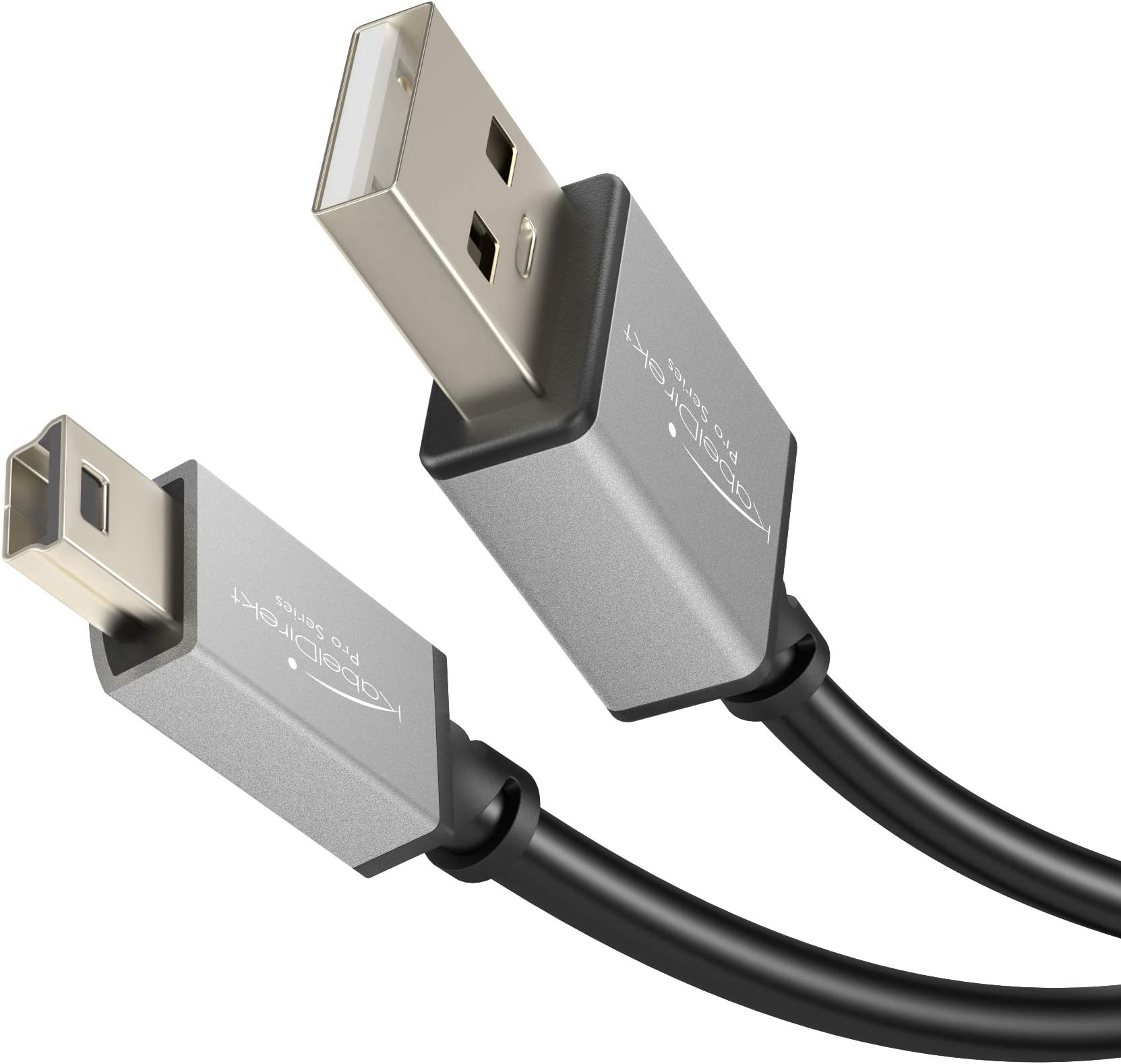 KabelDirekt – Mini USB 2.0 cable – 1m – (high-speed data/charging cable, suitable for hard drives, digital cameras, navigation devices with a Mini USB port, black/space grey)