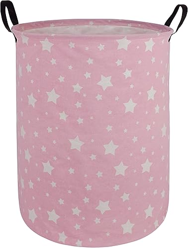 MAIZMZ Caja de almacenamiento grande impermeable ligera rosa cesta organizadora para lavandería de niños, contenedores de juguetes, cestas de