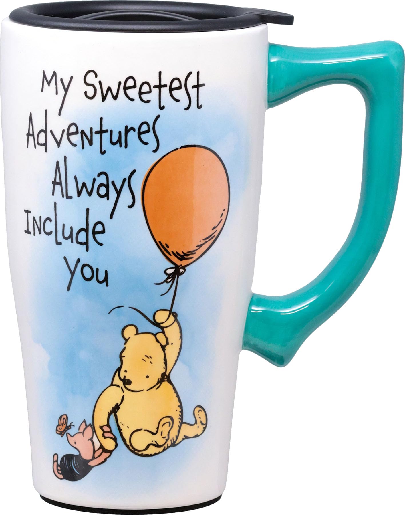 Amazon.com: Spoontiques Pooh Adventure Ceramic Travel Coffee Mug