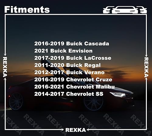 Miniatura 3 de Rexka 100 clips para puerta compatibles con GM 11611342 Buick Chevrolet Malibu, Cruze, Cascada, Regal, Regal Sportback, Regal TourX