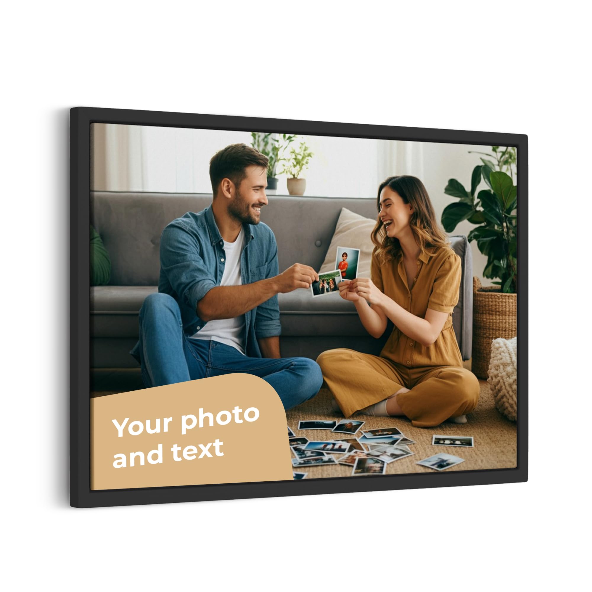 Cimpress Photo Canvas Print with Frame, Add Your Own Photo, Logo or Text, 40 x 60 cm