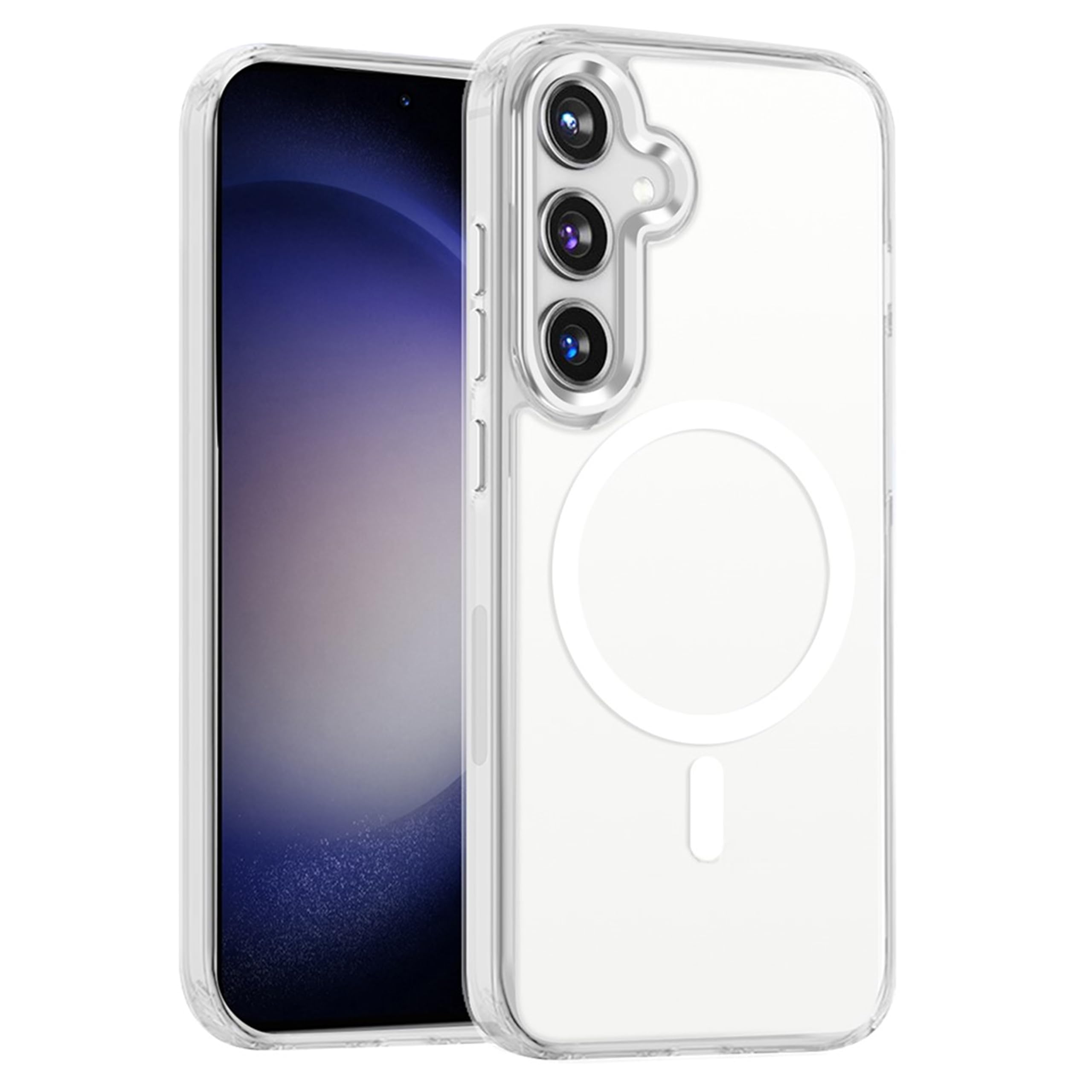 CaseLord Back Cover for Samsung Galaxy A05s | MagSafe Compatible | Shockproof Transparent Case | Slim & Protective Bumper Cover | Anti-Scratch, Wireless Charging Support (White Edges-23226)-image-30