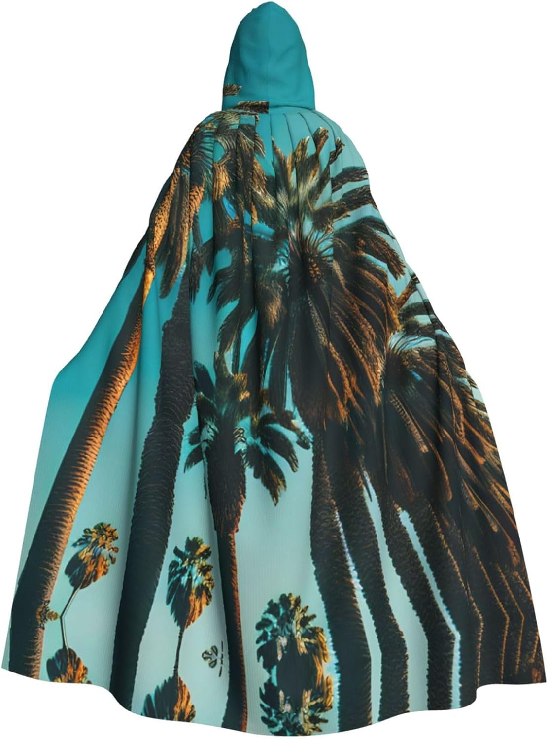 SSIMOO Los Angeles Palm Trees Eye-Catching Cosplay Costume Cape for Women - Unisex Vampire Cloak for Halloween.