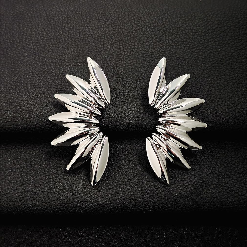 Vintage Gold Large Geometric Dangle Earrings for Women Fashion Chunky Big Irregular Dangling Earring Trendy Twisted Silver Statement Jewelry Gifts - Image 7