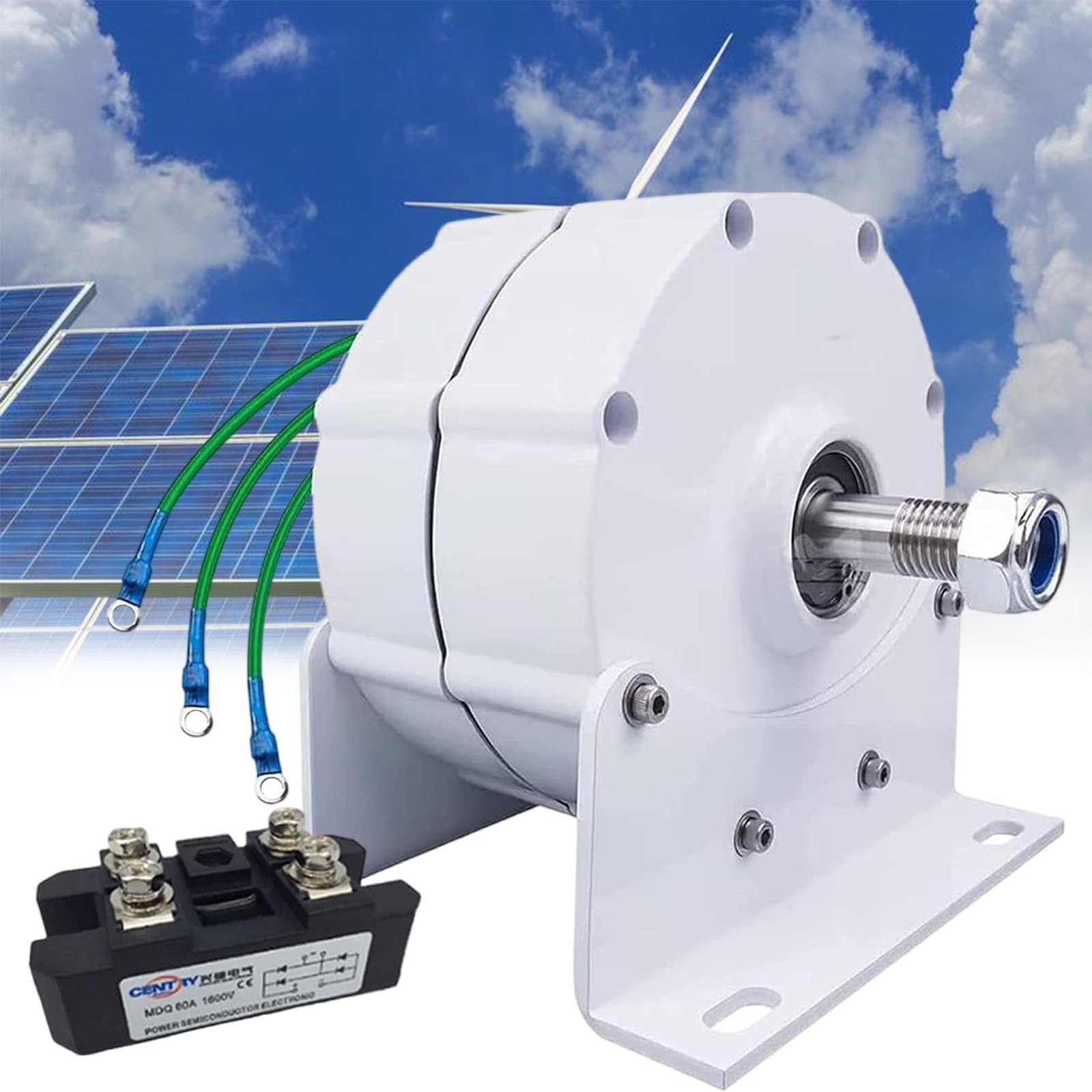 Générateur Aimant Permanent 12000W sans Engrenage, Générateurs Alternateurs AC 12V 24V 48V 120V 220V avec Une Utilisation de Base pour La Turbine À Éoliennes,220V