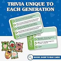 Vista 4 de Joy for All Trivial Pursuit Generations - Trivia for Seniors - Cognitive Thinking Game - Big Easy to Read Cards for Low Vision - Fill-in-the-Blank