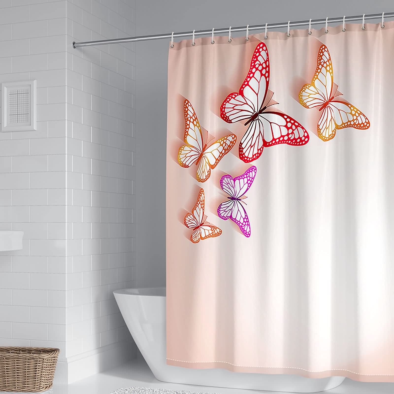 Rideau de douche anti moisissure en polyester imperméable 180x200 cm