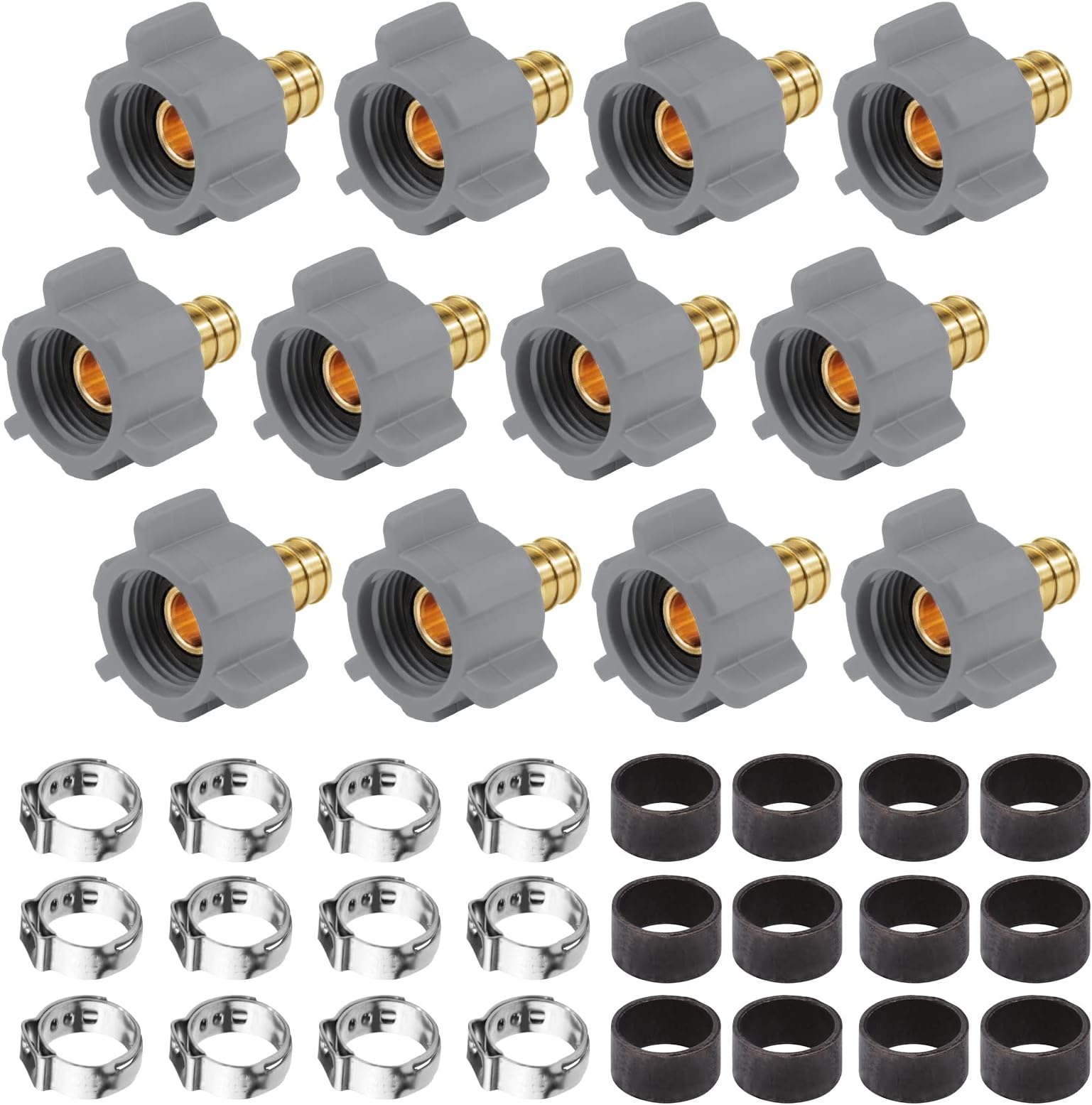 WiseWater 12 PCS 1/2“ PEX Faucet Connector, 1/2” PEX Barb x 1/2” FNPT